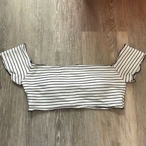 Off-the-shoulder swim top!!